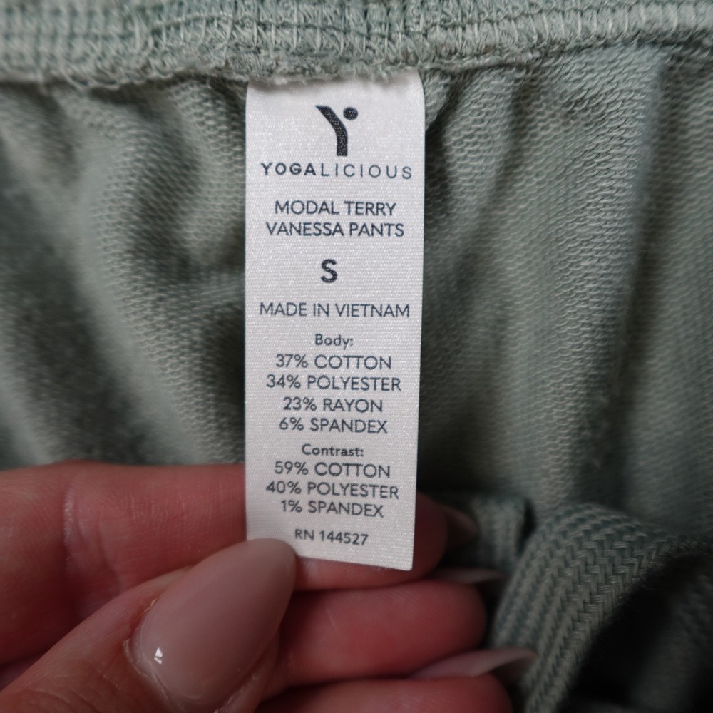 Yogalicious Set Women Small Green Modal Terry Vanessa Pants Cali Breeze Hoodie - Picture 9 of 16